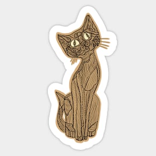 Cute cat drawing Sticker